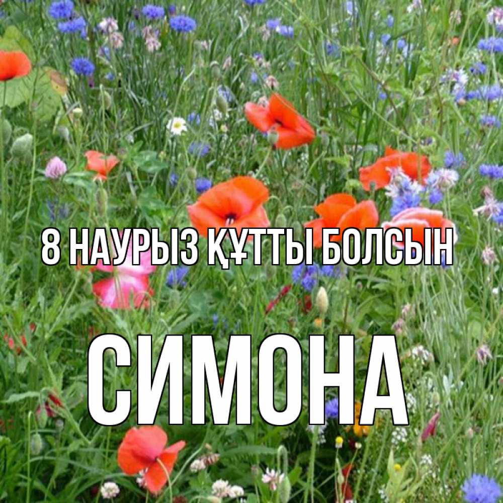 Күн сайын ашық хат с именем, Симона 8 наурыз құтты болсын международный женский день 4 Онлайн тегін жүктеп алу тілектері бар керемет карта 