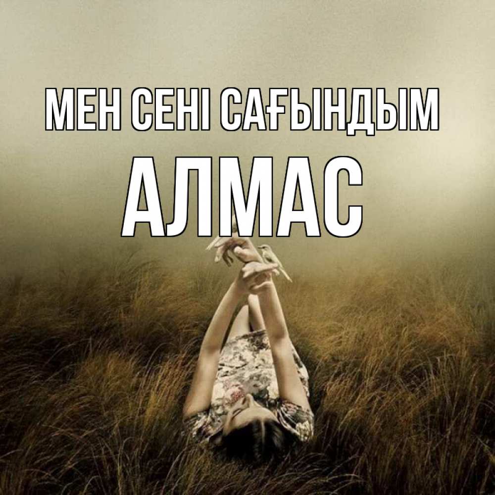 Күн сайын ашық хат с именем, Алмас Мен сені сағындым девушка с голубями Онлайн тегін жүктеп алу тілектері бар керемет карта 