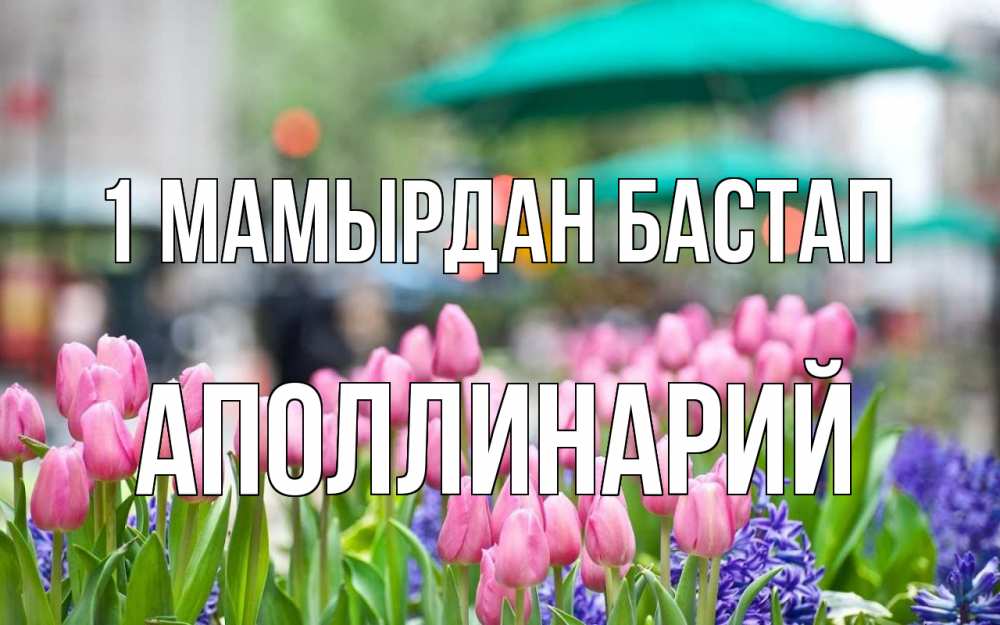 Күн сайын ашық хат с именем, Аполлинарий 1 мамырдан бастап С 1 мая Онлайн тегін жүктеп алу тілектері бар керемет карта 