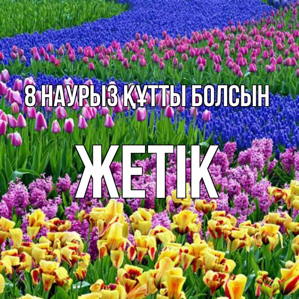 Күн сайын ашық хат с именем, Жетік 8 наурыз құтты болсын цветы Онлайн тегін жүктеп алу тілектері бар керемет карта 