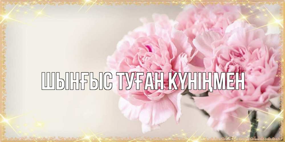 Күн сайын ашық хат с именем, ШЫНҒЫС-ТУҒАН-КҮНІҢМЕН Главная открытка с розовыми цветами в рамочке с подписью на 8 марта Онлайн тегін жүктеп алу тілектері бар керемет карта 
