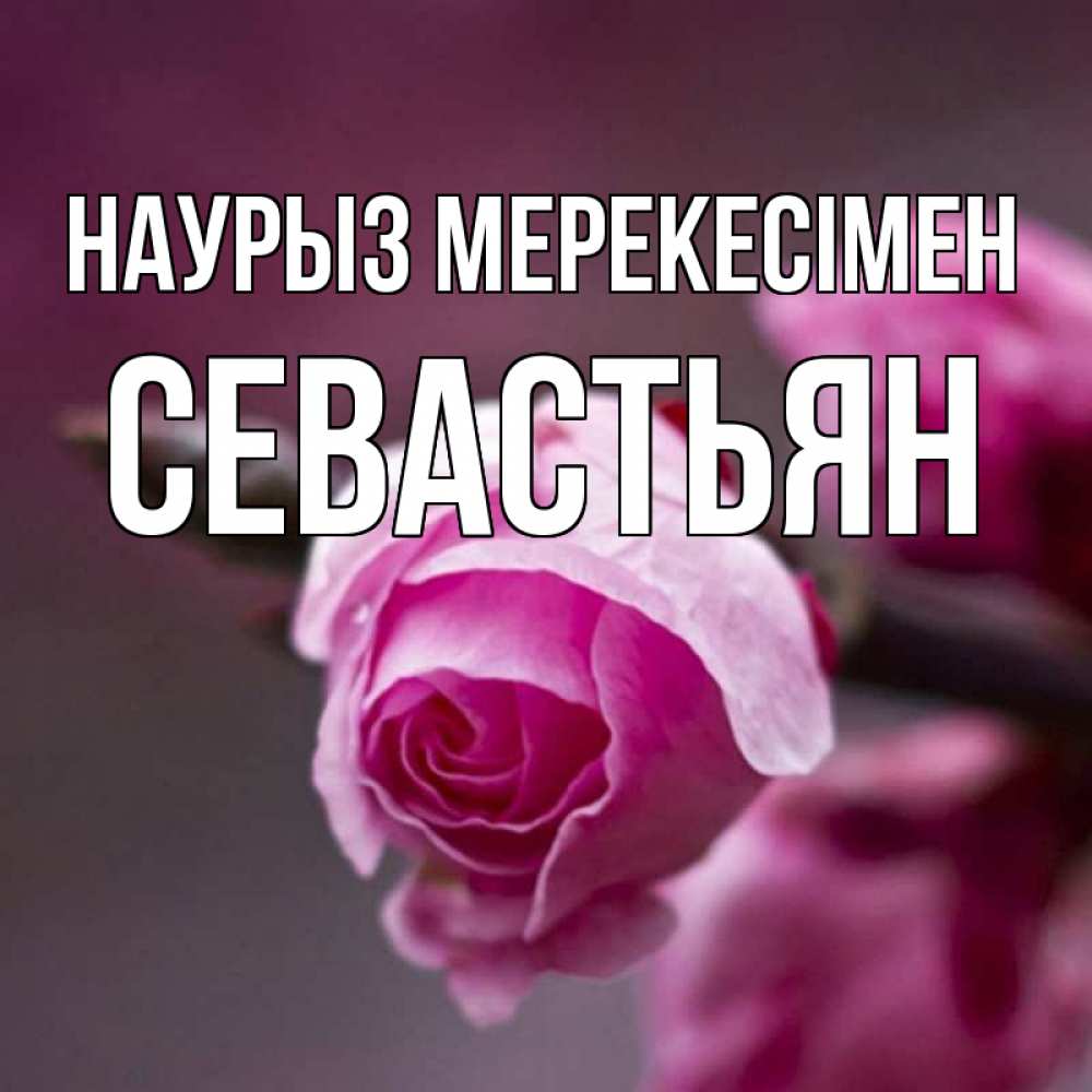 Күн сайын ашық хат с именем, Севастьян Наурыз мерекесімен весна Онлайн тегін жүктеп алу тілектері бар керемет карта 
