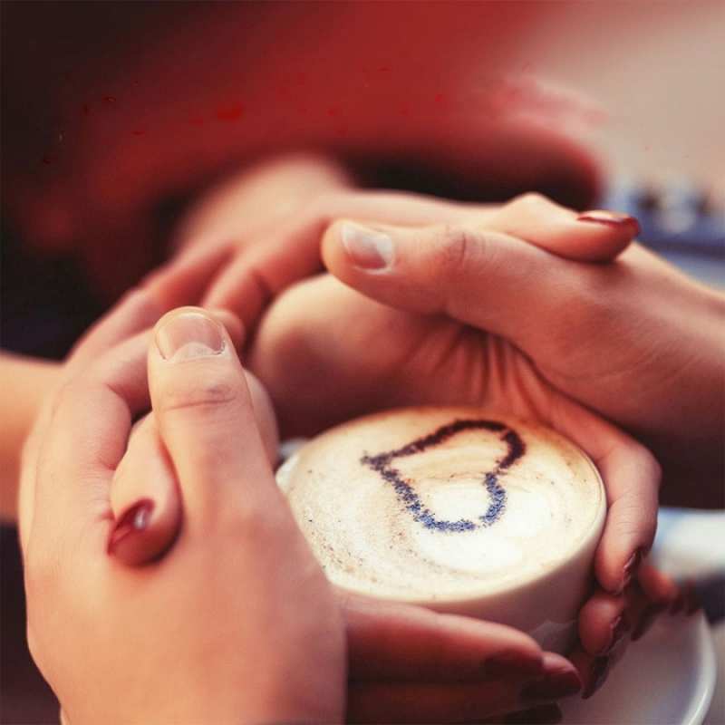 Открытка Доброе утро кофе с сердечком  мы навсегда вместе  Қайырлы таң 