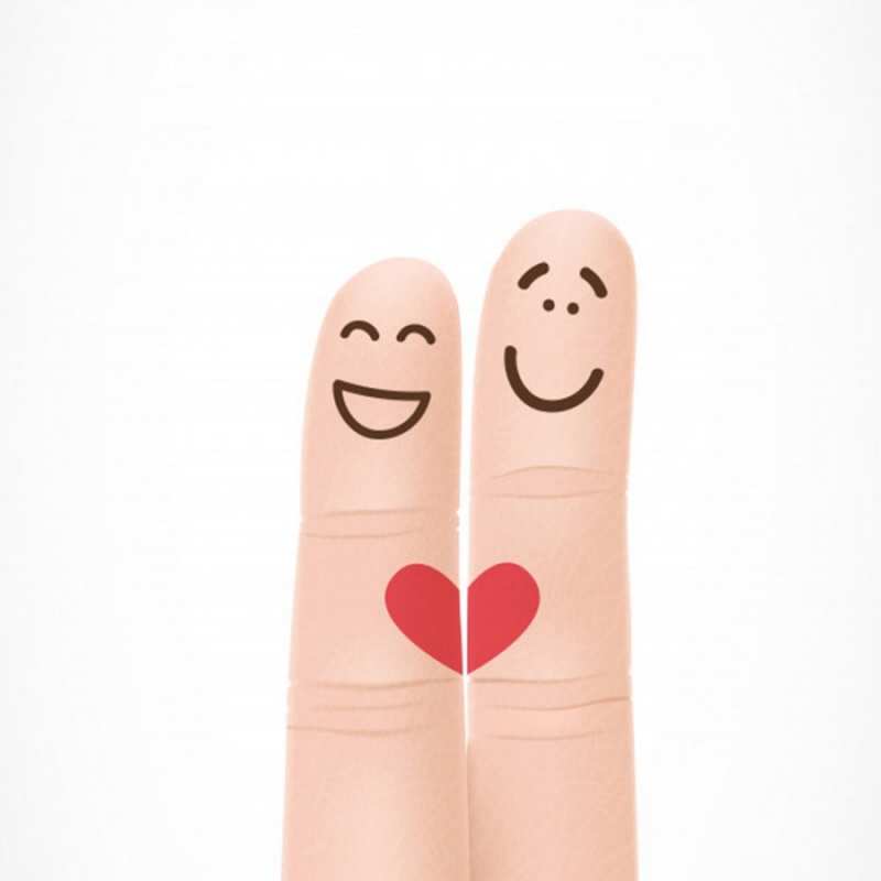 Открытка два пальца с сердечком  графика  Саған сәттілік тілеймін 