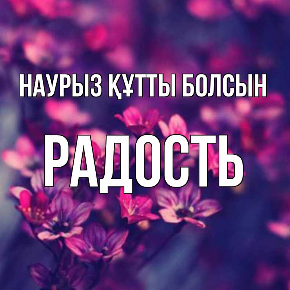 Күн сайын ашық хат с именем, Радость Наурыз құтты болсын небольшие цветы 1 Онлайн тегін жүктеп алу тілектері бар керемет карта 