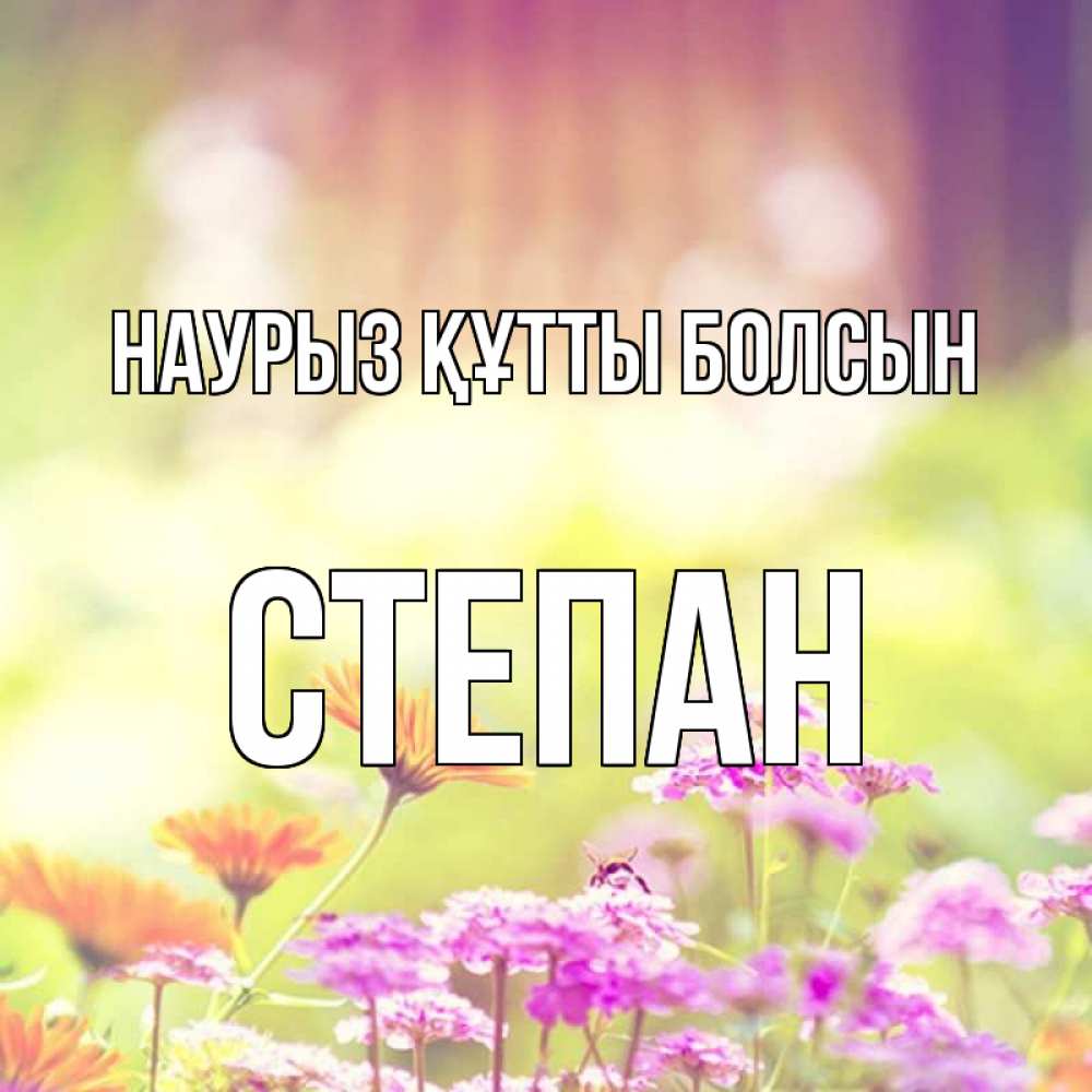Күн сайын ашық хат с именем, Степан Наурыз құтты болсын цветы весна Онлайн тегін жүктеп алу тілектері бар керемет карта 