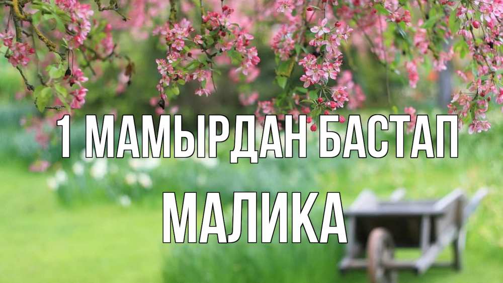 Күн сайын ашық хат с именем, Малика 1 мамырдан бастап С 1 мая Онлайн тегін жүктеп алу тілектері бар керемет карта 