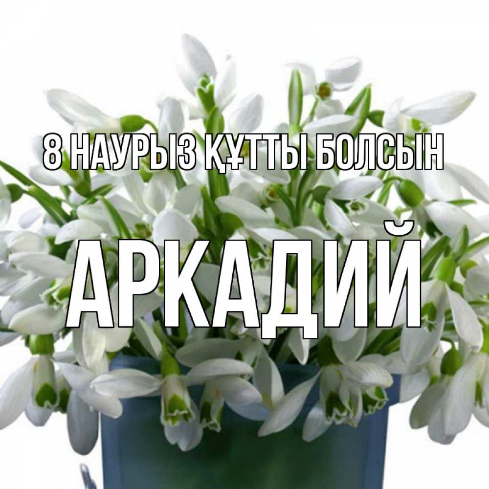 Күн сайын ашық хат с именем, Аркадий 8 наурыз құтты болсын цветы к международному женскому дню Онлайн тегін жүктеп алу тілектері бар керемет карта 
