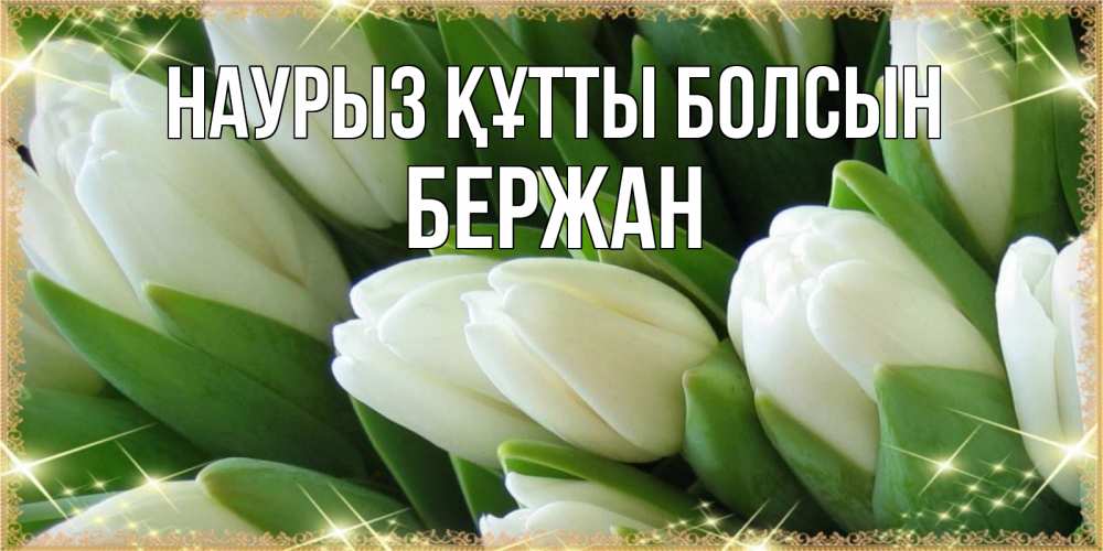 Күн сайын ашық хат с именем, Бержан Наурыз құтты болсын поздравляем с наурызом Онлайн тегін жүктеп алу тілектері бар керемет карта 