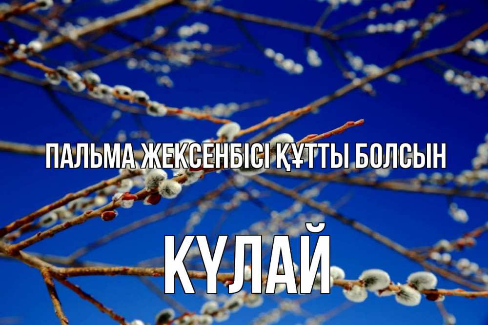 Күн сайын ашық хат с именем, КҮЛАЙ Пальма жексенбісі құтты болсын верба Онлайн тегін жүктеп алу тілектері бар керемет карта 