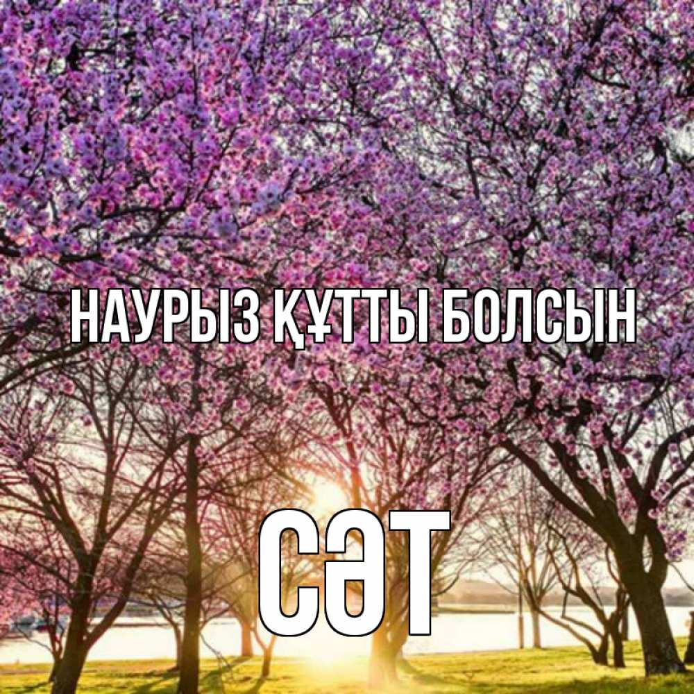 Күн сайын ашық хат с именем, СӘТ Наурыз құтты болсын наурыз Онлайн тегін жүктеп алу тілектері бар керемет карта 