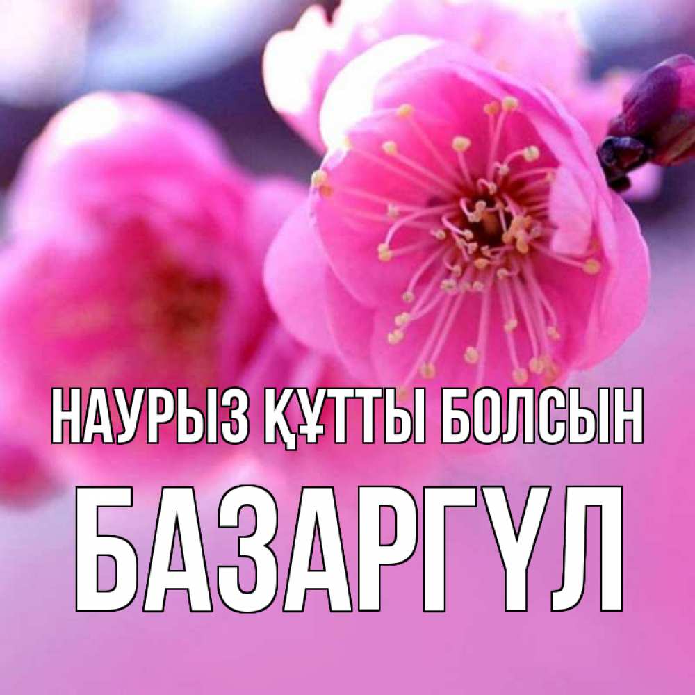 Күн сайын ашық хат с именем, БАЗАРГҮЛ Наурыз құтты болсын наурыз мейрам Онлайн тегін жүктеп алу тілектері бар керемет карта 