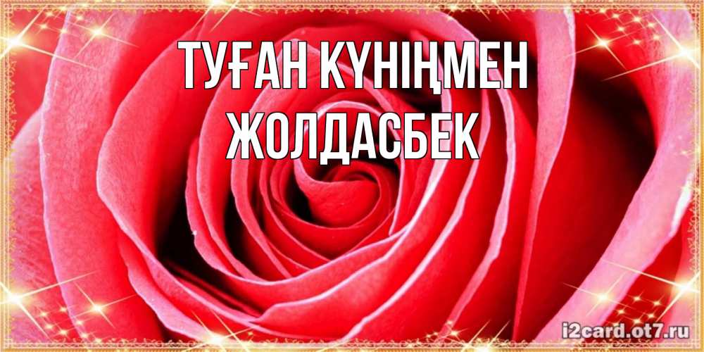 Күн сайын ашық хат с именем, Жолдасбек Туған күніңмен розовая роза очень крупный бутон Онлайн тегін жүктеп алу тілектері бар керемет карта 