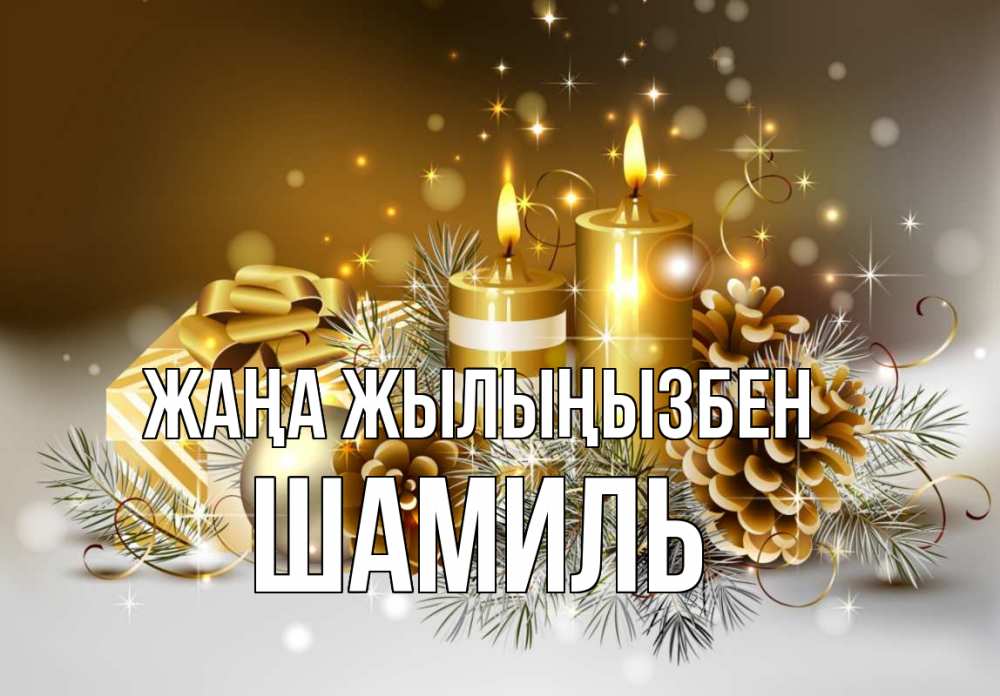 Күн сайын ашық хат с именем, Шамиль Жаңа жылыңызбен новый год Онлайн тегін жүктеп алу тілектері бар керемет карта 