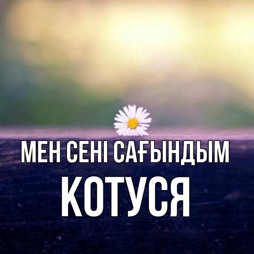 Күн сайын ашық хат с именем, Котуся Мен сені сағындым приходи в гости Онлайн тегін жүктеп алу тілектері бар керемет карта 