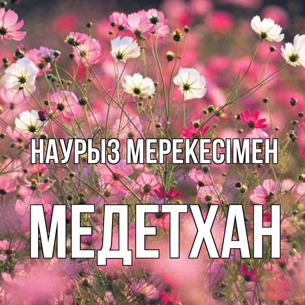 Күн сайын ашық хат с именем, МЕДЕТХАН Наурыз мерекесімен красиво 1 Онлайн тегін жүктеп алу тілектері бар керемет карта 