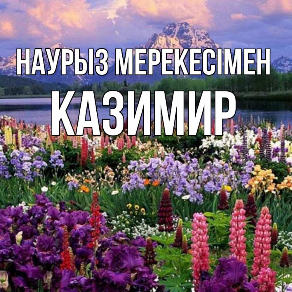 Күн сайын ашық хат с именем, Казимир Наурыз мерекесімен праздник весны наурыз Онлайн тегін жүктеп алу тілектері бар керемет карта 
