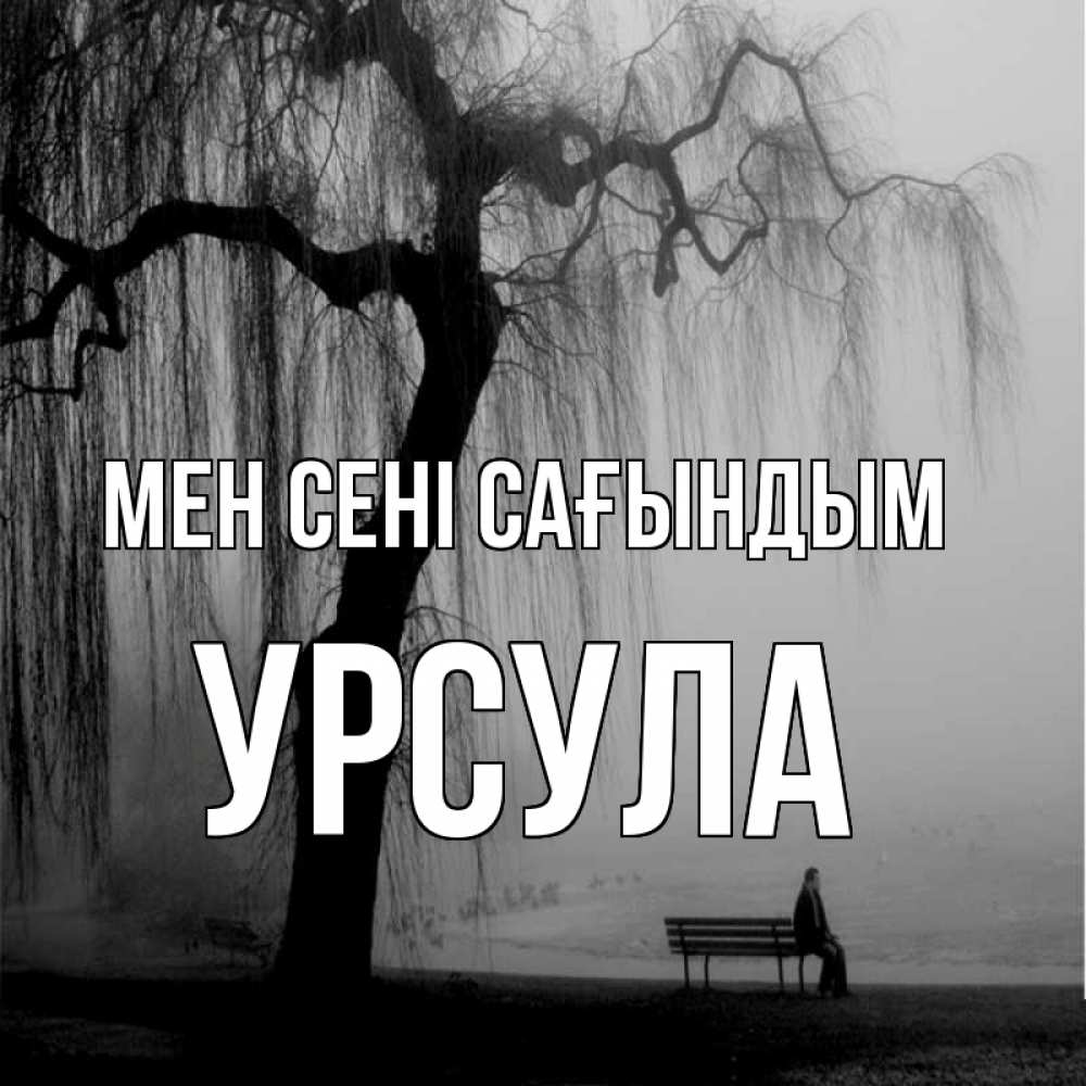 Күн сайын ашық хат с именем, Урсула Мен сені сағындым лавочка под деревом я жду тебя Онлайн тегін жүктеп алу тілектері бар керемет карта 