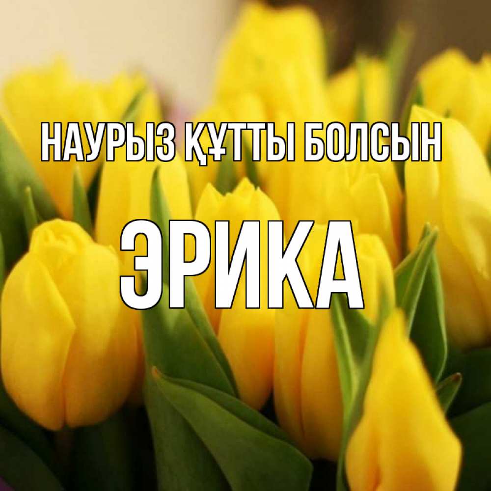 Күн сайын ашық хат с именем, Эрика Наурыз құтты болсын цветы Онлайн тегін жүктеп алу тілектері бар керемет карта 