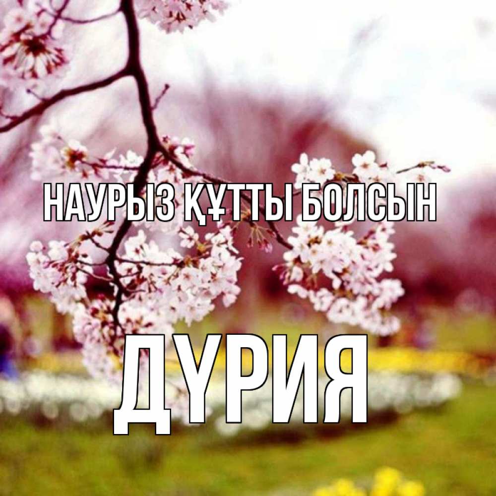 Күн сайын ашық хат с именем, ДҮРИЯ Наурыз құтты болсын яблоня Онлайн тегін жүктеп алу тілектері бар керемет карта 