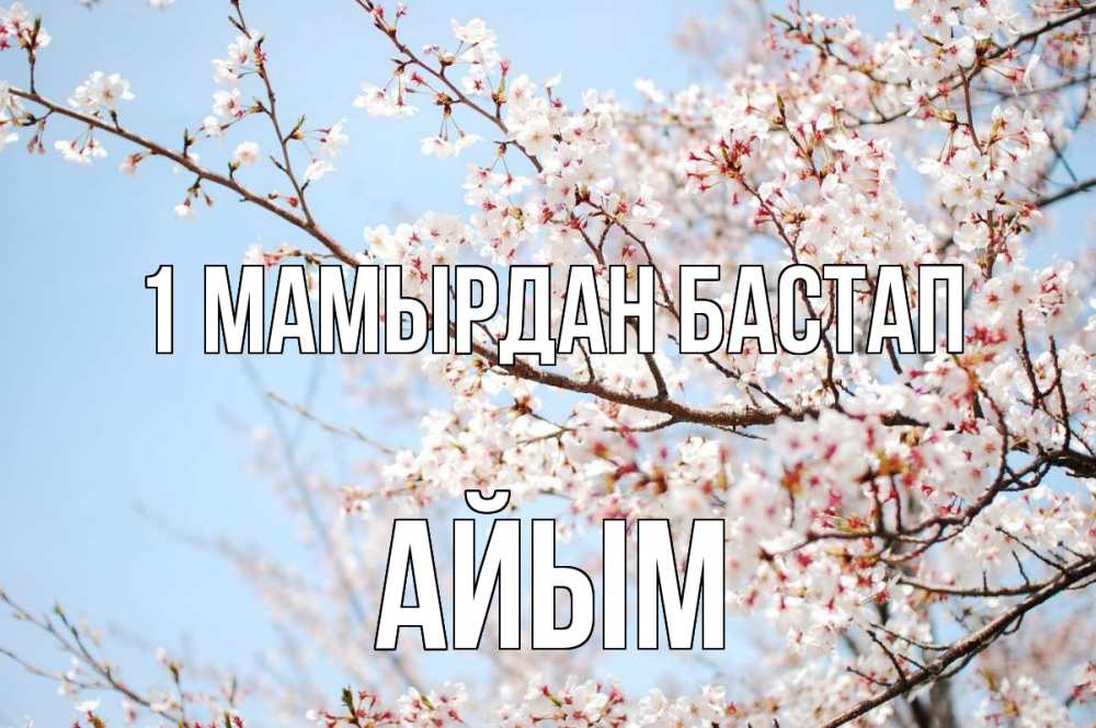 Күн сайын ашық хат с именем, АЙЫМ 1 мамырдан бастап С 1 мая Онлайн тегін жүктеп алу тілектері бар керемет карта 