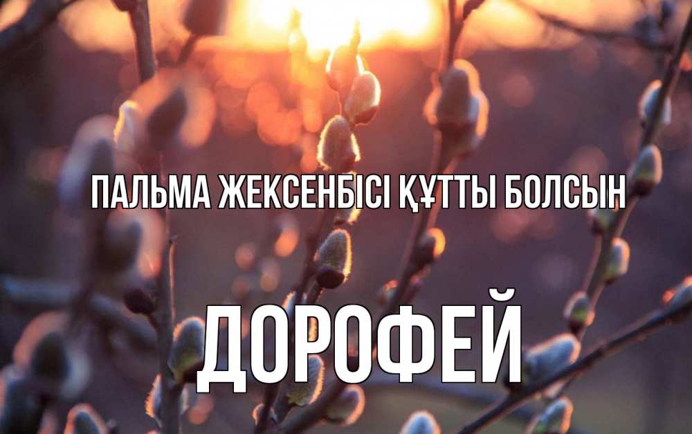 Күн сайын ашық хат с именем, Дорофей Пальма жексенбісі құтты болсын верба Онлайн тегін жүктеп алу тілектері бар керемет карта 