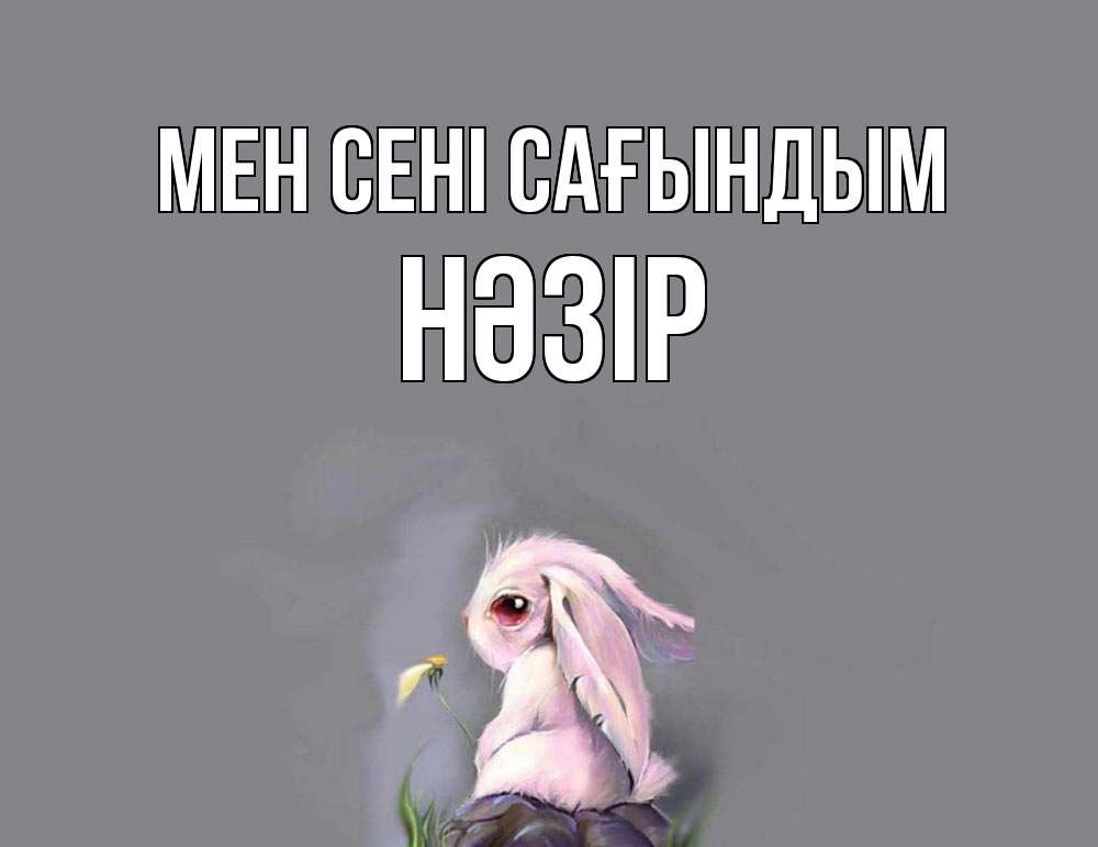 Күн сайын ашық хат с именем, НӘЗІР Мен сені сағындым заяц Онлайн тегін жүктеп алу тілектері бар керемет карта 