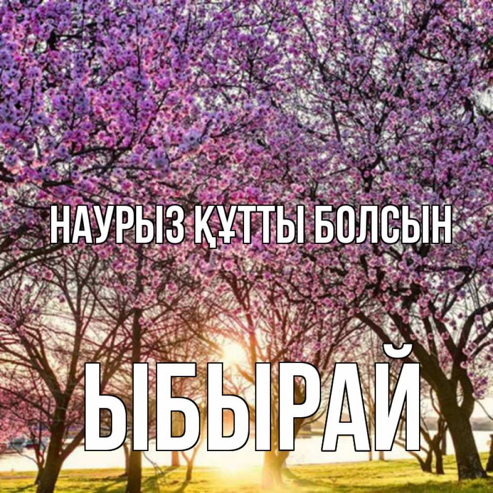 Күн сайын ашық хат с именем, ЫБЫРАЙ Наурыз құтты болсын наурыз Онлайн тегін жүктеп алу тілектері бар керемет карта 