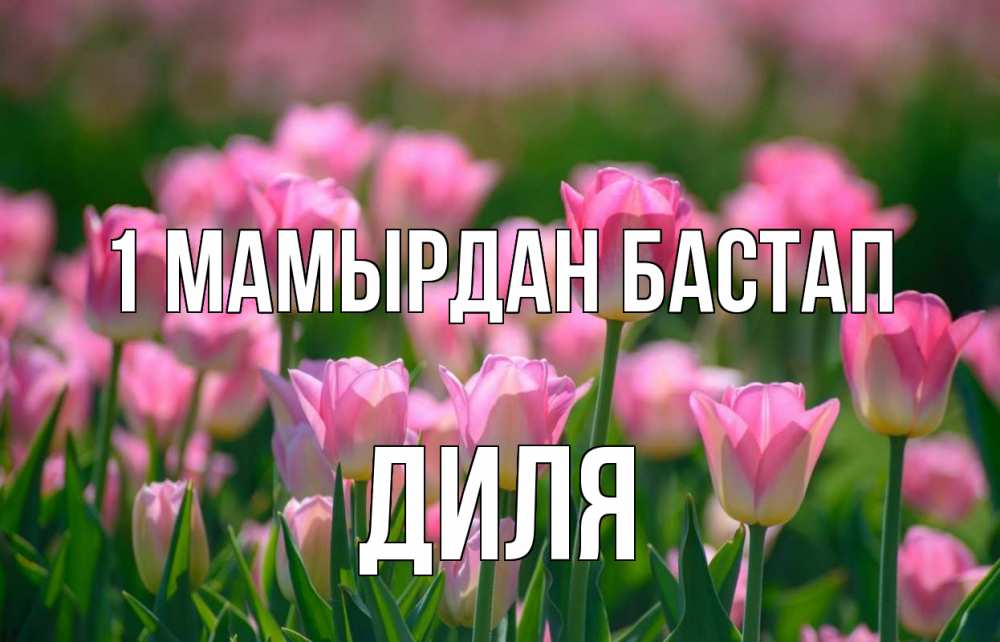 Күн сайын ашық хат с именем, Диля 1 мамырдан бастап С 1 мая Онлайн тегін жүктеп алу тілектері бар керемет карта 