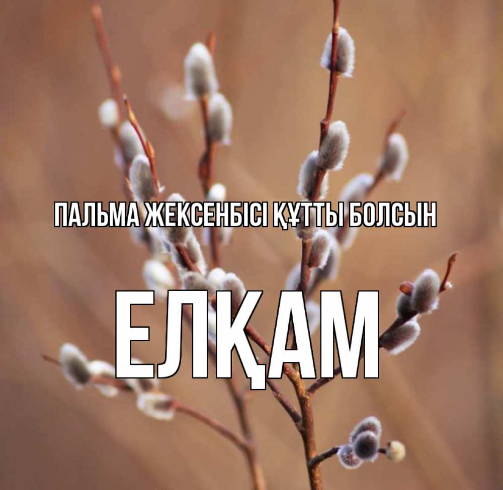 Күн сайын ашық хат с именем, Елқам Пальма жексенбісі құтты болсын верба Онлайн тегін жүктеп алу тілектері бар керемет карта 