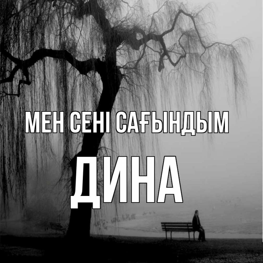 Күн сайын ашық хат с именем, Дина Мен сені сағындым лавочка под деревом я жду тебя Онлайн тегін жүктеп алу тілектері бар керемет карта 