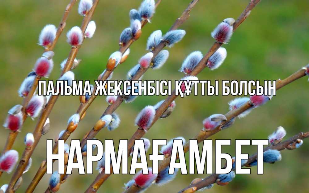 Күн сайын ашық хат с именем, НАРМАҒАМБЕТ Пальма жексенбісі құтты болсын верба Онлайн тегін жүктеп алу тілектері бар керемет карта 
