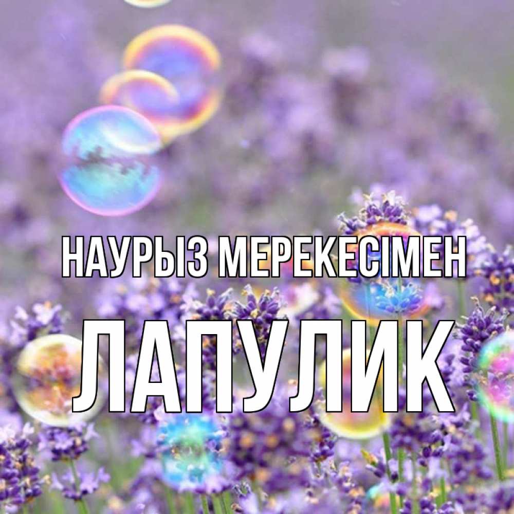 Күн сайын ашық хат с именем, Лапулик Наурыз мерекесімен цветы Онлайн тегін жүктеп алу тілектері бар керемет карта 