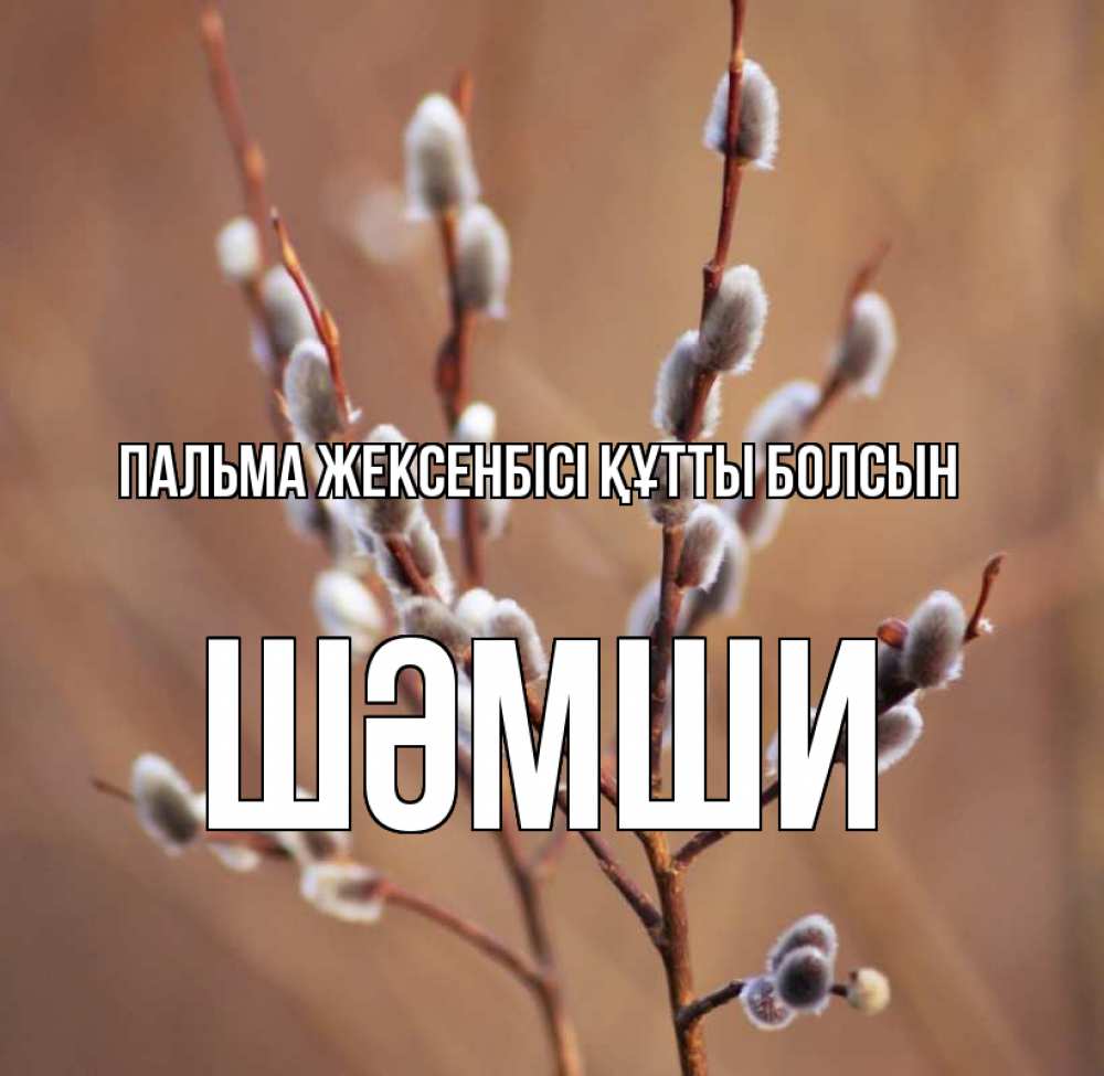 Күн сайын ашық хат с именем, ШӘМШИ Пальма жексенбісі құтты болсын верба Онлайн тегін жүктеп алу тілектері бар керемет карта 