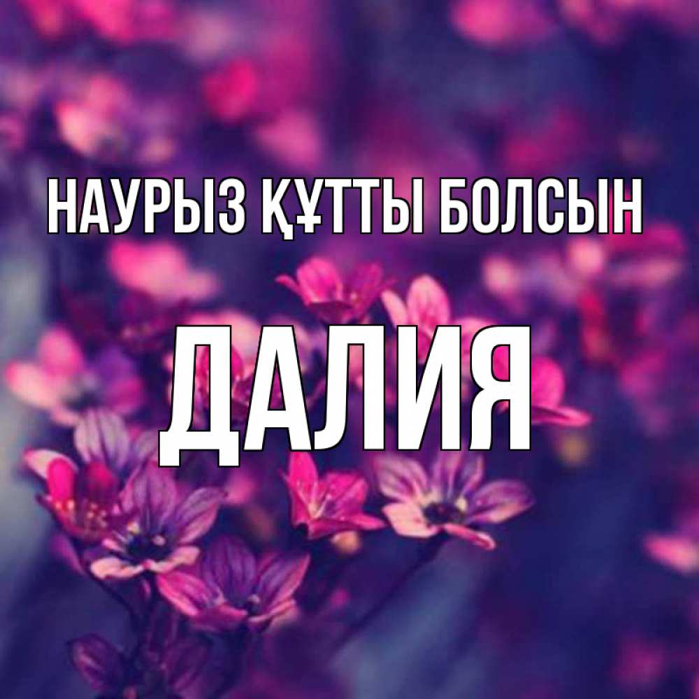 Күн сайын ашық хат с именем, Далия Наурыз құтты болсын небольшие цветы 1 Онлайн тегін жүктеп алу тілектері бар керемет карта 