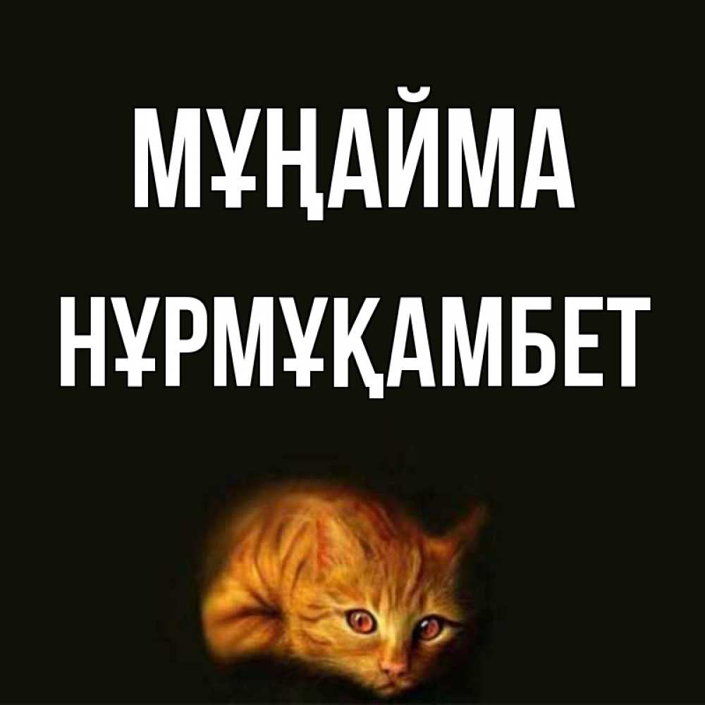 Күн сайын ашық хат с именем, НҰРМҰҚАМБЕТ Мұңайма лежащий кот в темноте Онлайн тегін жүктеп алу тілектері бар керемет карта 