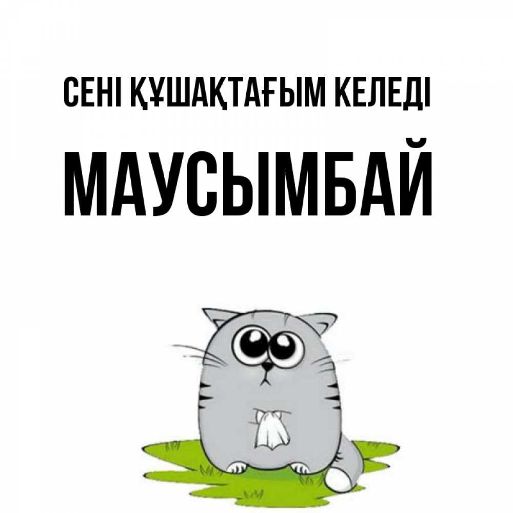 Күн сайын ашық хат с именем, МАУСЫМБАЙ сені құшақтағым келеді котик теребит платочек сидя на травке Онлайн тегін жүктеп алу тілектері бар керемет карта 