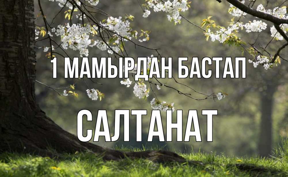 Күн сайын ашық хат с именем, САЛТАНАТ 1 мамырдан бастап С 1 мая Онлайн тегін жүктеп алу тілектері бар керемет карта 
