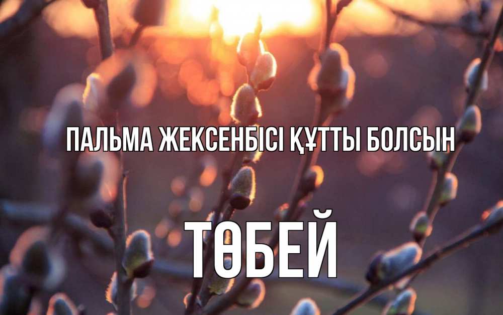Күн сайын ашық хат с именем, ТӨБЕЙ Пальма жексенбісі құтты болсын верба Онлайн тегін жүктеп алу тілектері бар керемет карта 