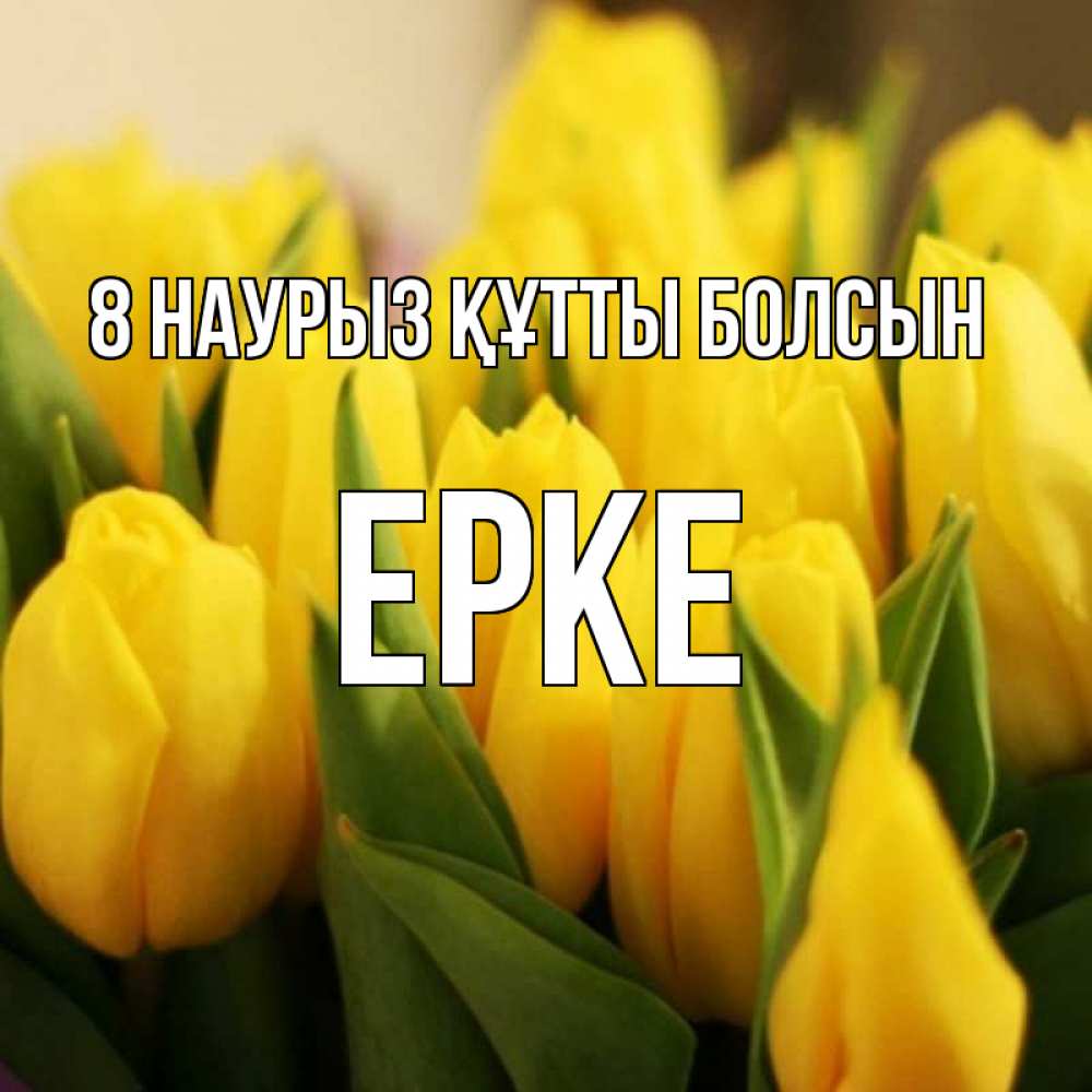 Күн сайын ашық хат с именем, ЕРКЕ 8 наурыз құтты болсын цветы Онлайн тегін жүктеп алу тілектері бар керемет карта 