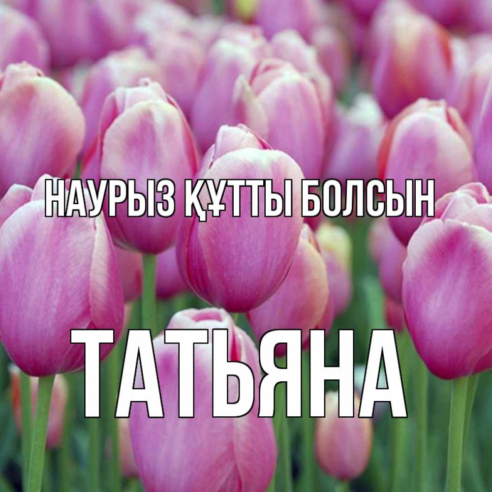 Күн сайын ашық хат с именем, Татьяна Наурыз құтты болсын на наурыз  день 3 Онлайн тегін жүктеп алу тілектері бар керемет карта 
