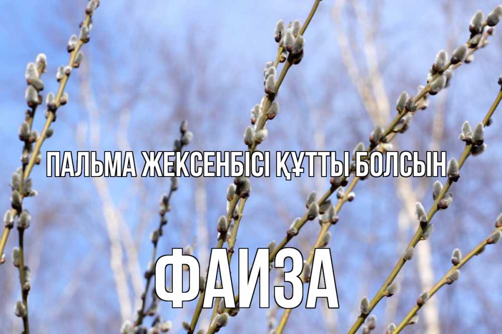 Күн сайын ашық хат с именем, Фаиза Пальма жексенбісі құтты болсын верба Онлайн тегін жүктеп алу тілектері бар керемет карта 