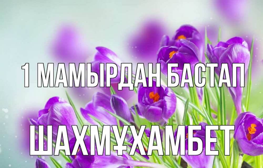 Күн сайын ашық хат с именем, ШАХМҰХАМБЕТ 1 мамырдан бастап 1 мая Онлайн тегін жүктеп алу тілектері бар керемет карта 