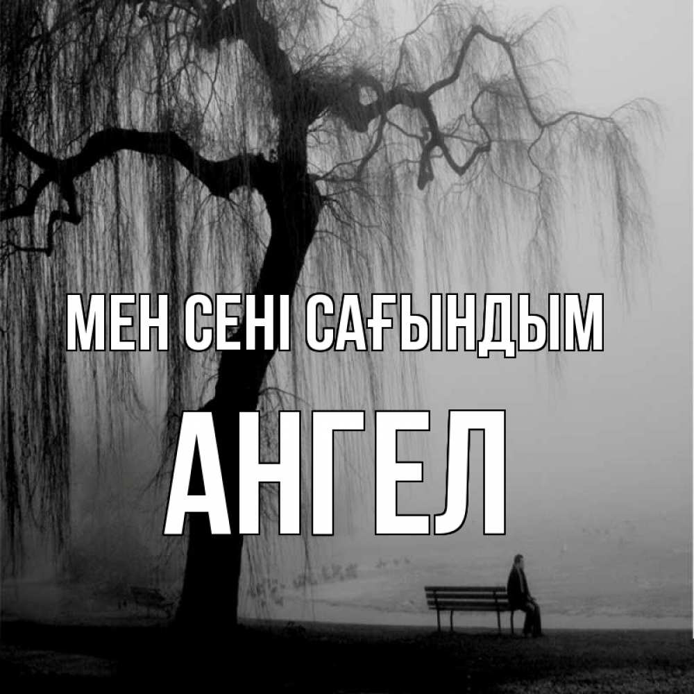 Күн сайын ашық хат с именем, Ангел Мен сені сағындым лавочка под деревом я жду тебя Онлайн тегін жүктеп алу тілектері бар керемет карта 