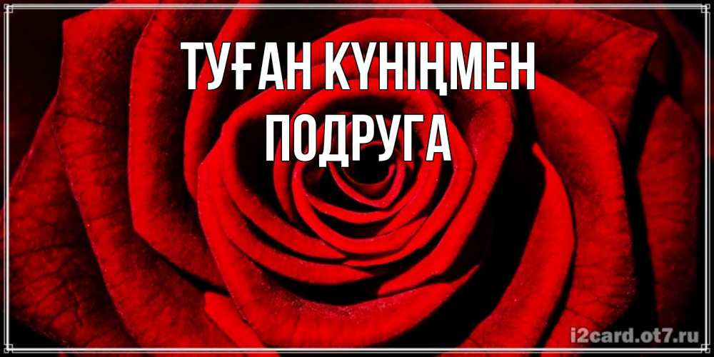 Күн сайын ашық хат с именем, Подруга Туған күніңмен алая роза Онлайн тегін жүктеп алу тілектері бар керемет карта 