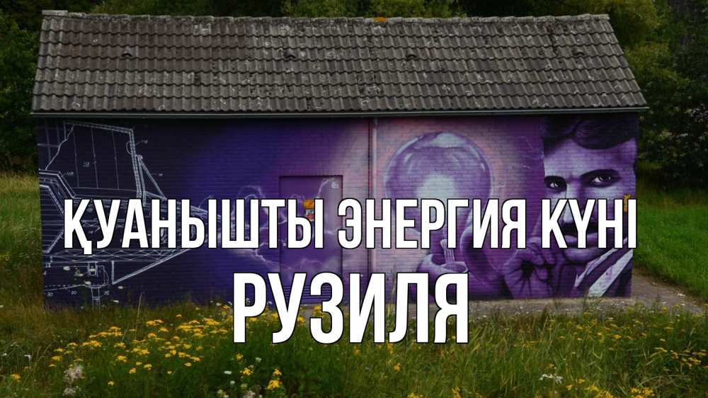 Күн сайын ашық хат с именем, Рузиля Қуанышты энергия күні молнии, Тесла Онлайн тегін жүктеп алу тілектері бар керемет карта 