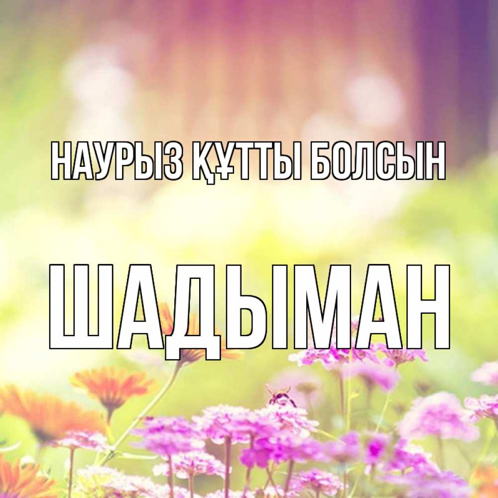 Күн сайын ашық хат с именем, ШАДЫМАН Наурыз құтты болсын цветы весна Онлайн тегін жүктеп алу тілектері бар керемет карта 