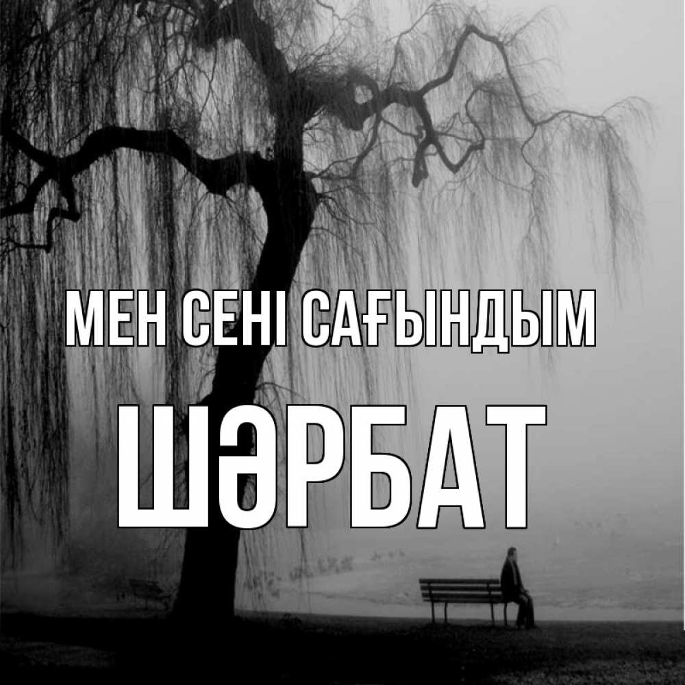 Күн сайын ашық хат с именем, ШӘРБАТ Мен сені сағындым лавочка под деревом я жду тебя Онлайн тегін жүктеп алу тілектері бар керемет карта 