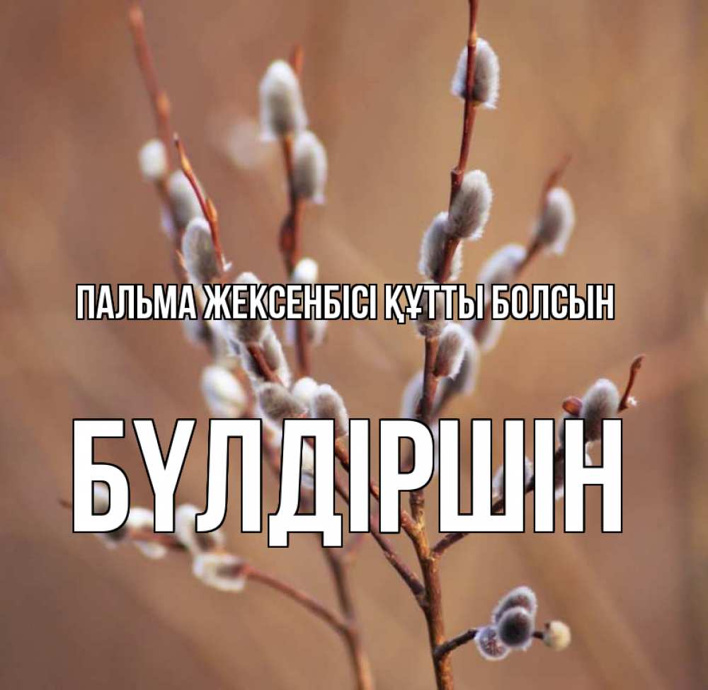 Күн сайын ашық хат с именем, БҮЛДІРШІН Пальма жексенбісі құтты болсын верба Онлайн тегін жүктеп алу тілектері бар керемет карта 