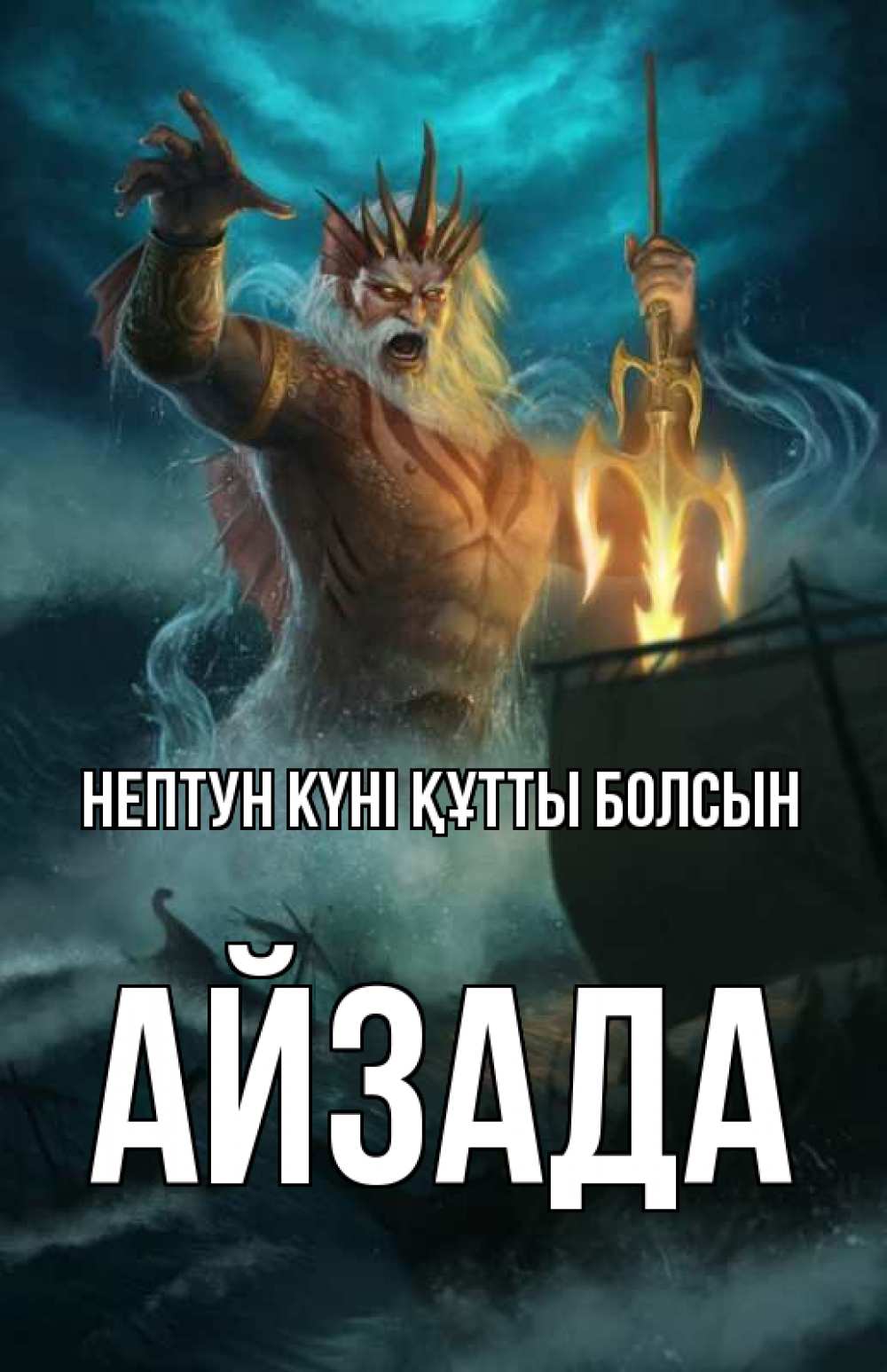 Күн сайын ашық хат с именем, АЙЗАДА нептун күні құтты болсын с днем Нептуна Онлайн тегін жүктеп алу тілектері бар керемет карта 